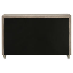 Antonella 7-drawer Upholstered Dresser Ivory and Camel