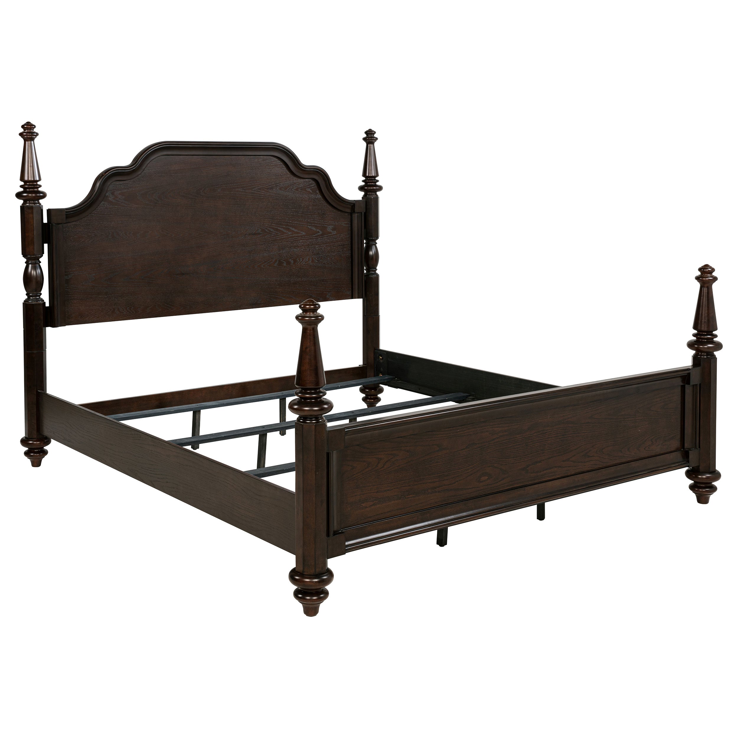 Best Furniture Outlet - Coaster - Andover 63-inch Four Poster Eastern King Bed Dark Oak - 223631KE