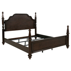 Best Furniture Outlet - Coaster - Andover 63-inch Four Poster Eastern King Bed Dark Oak - 223631KE
