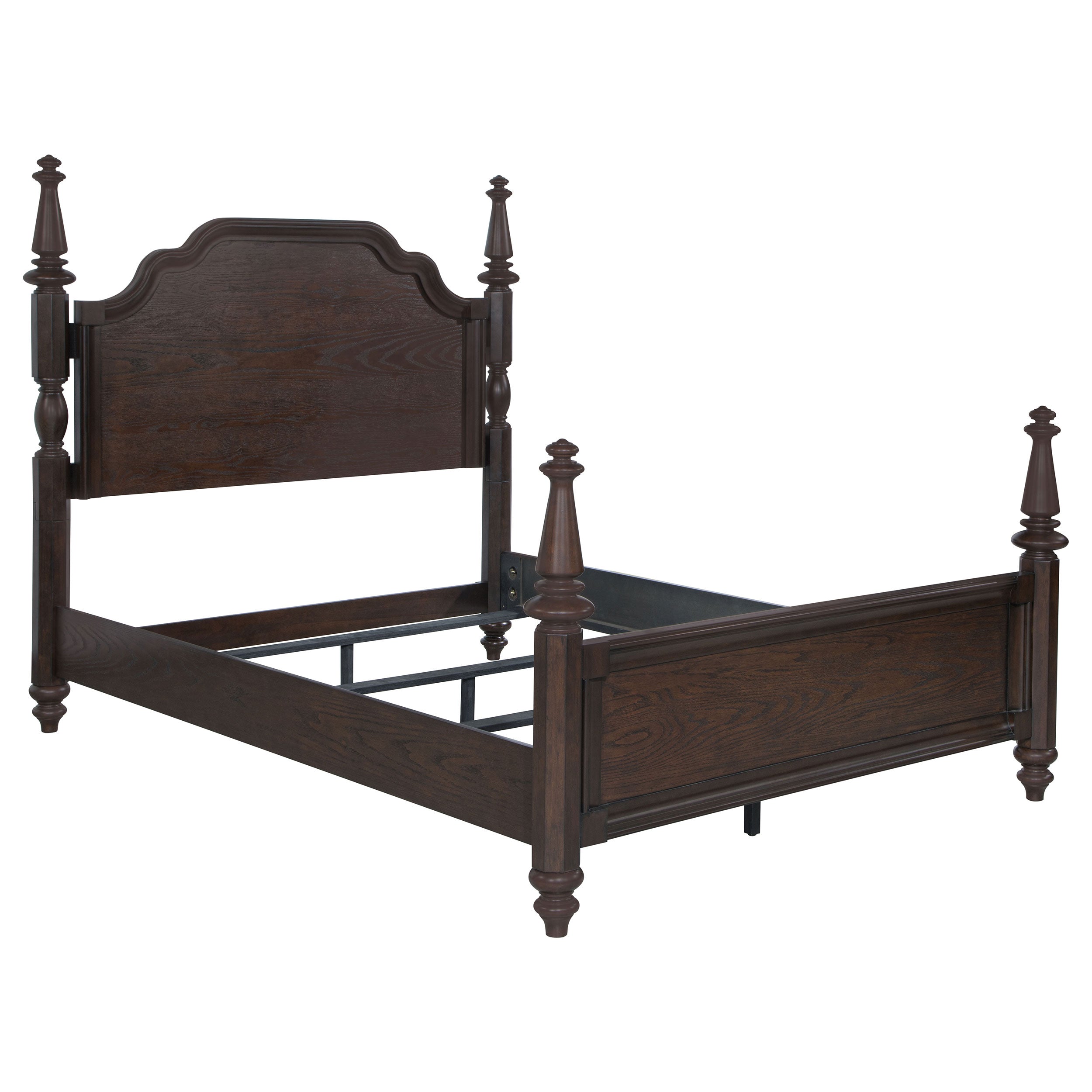 Best Furniture Outlet - Coaster - Andover 63-inch Four Poster Queen Bed Dark Oak - 223631Q