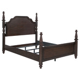 Best Furniture Outlet - Coaster - Andover 63-inch Four Poster Queen Bed Dark Oak - 223631Q