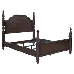 Best Furniture Outlet - Coaster - Andover 63-inch Four Poster Queen Bed Dark Oak - 223631Q