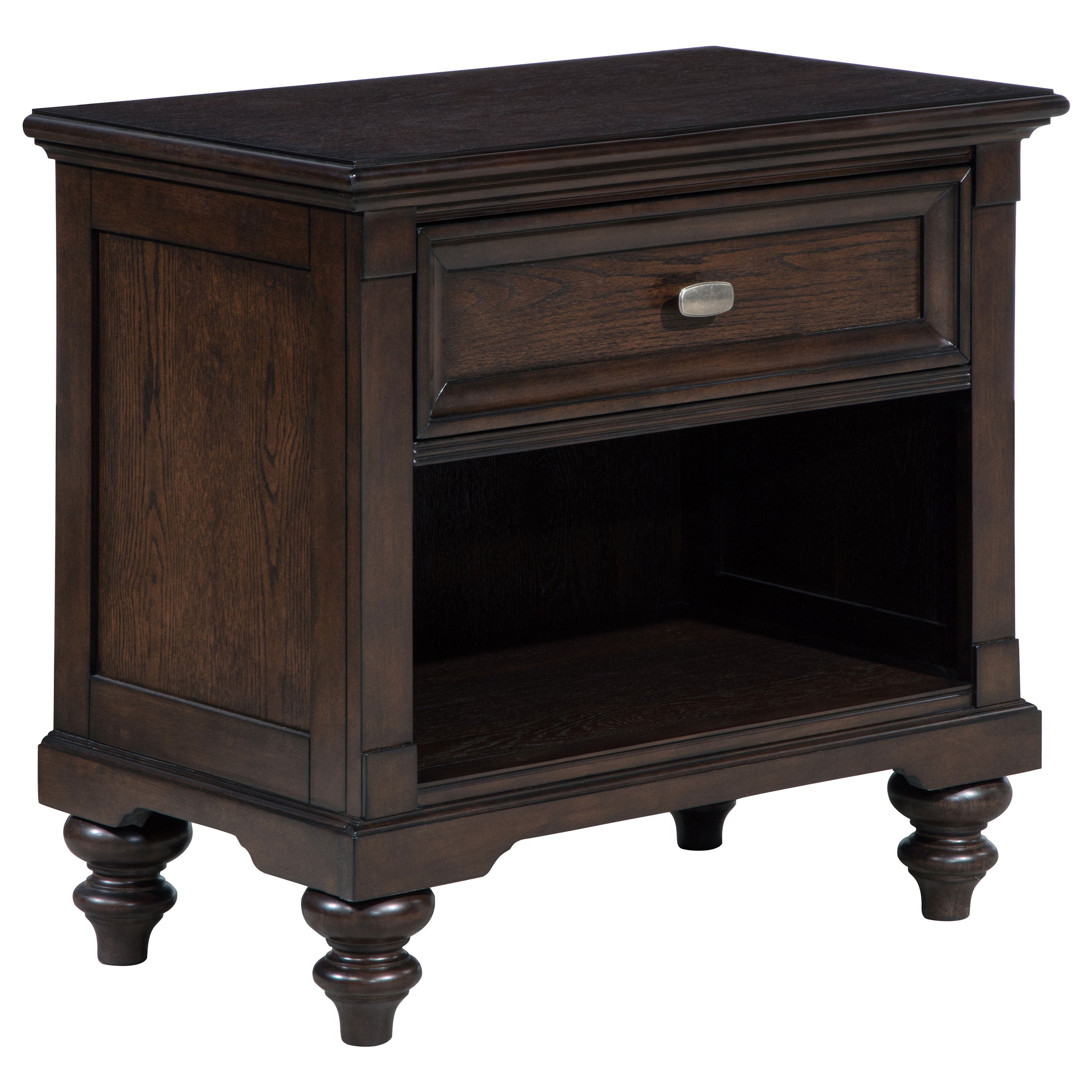 Best Furniture Outlet - Coaster - Andover 1-drawer Nightstand Bedside Table Dark Oak - 223632