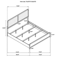 Cavelle 4-piece Eastern King Bedroom Set Black
