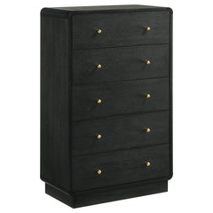 Cavelle 5-piece Eastern King Bedroom Set Black