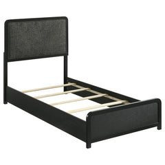 Best Furniture Outlet - Coaster - Cavelle 51-inch Upholstered Twin Panel Bed Black - 223661T