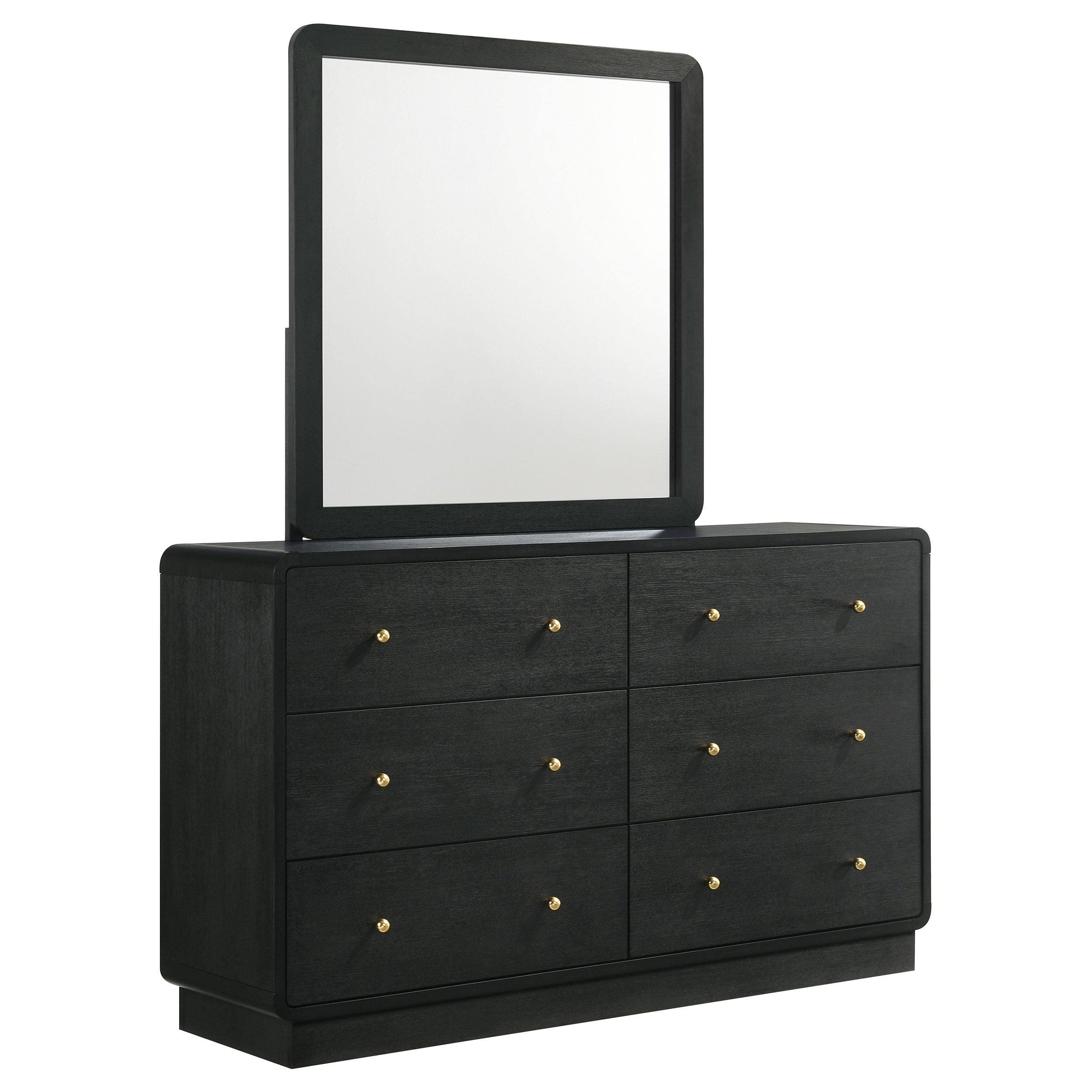 Best Furniture Outlet - Coaster - Cavelle 6-drawer Dresser and Mirror Black - 223663M