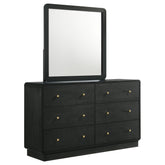 Best Furniture Outlet - Coaster - Cavelle 6-drawer Dresser and Mirror Black - 223663M