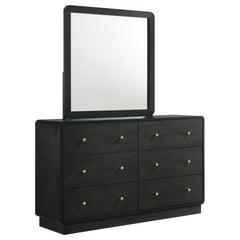 Best Furniture Outlet - Coaster - Cavelle 6-drawer Dresser and Mirror Black - 223663M