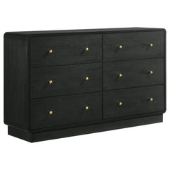 Best Furniture Outlet - Coaster - Cavelle 6-drawer Dresser Cabinet Black - 223663