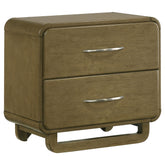Best Furniture Outlet - Coaster - Amsbury 2-drawer Nightstand Bedside Table Nutmeg - 224272