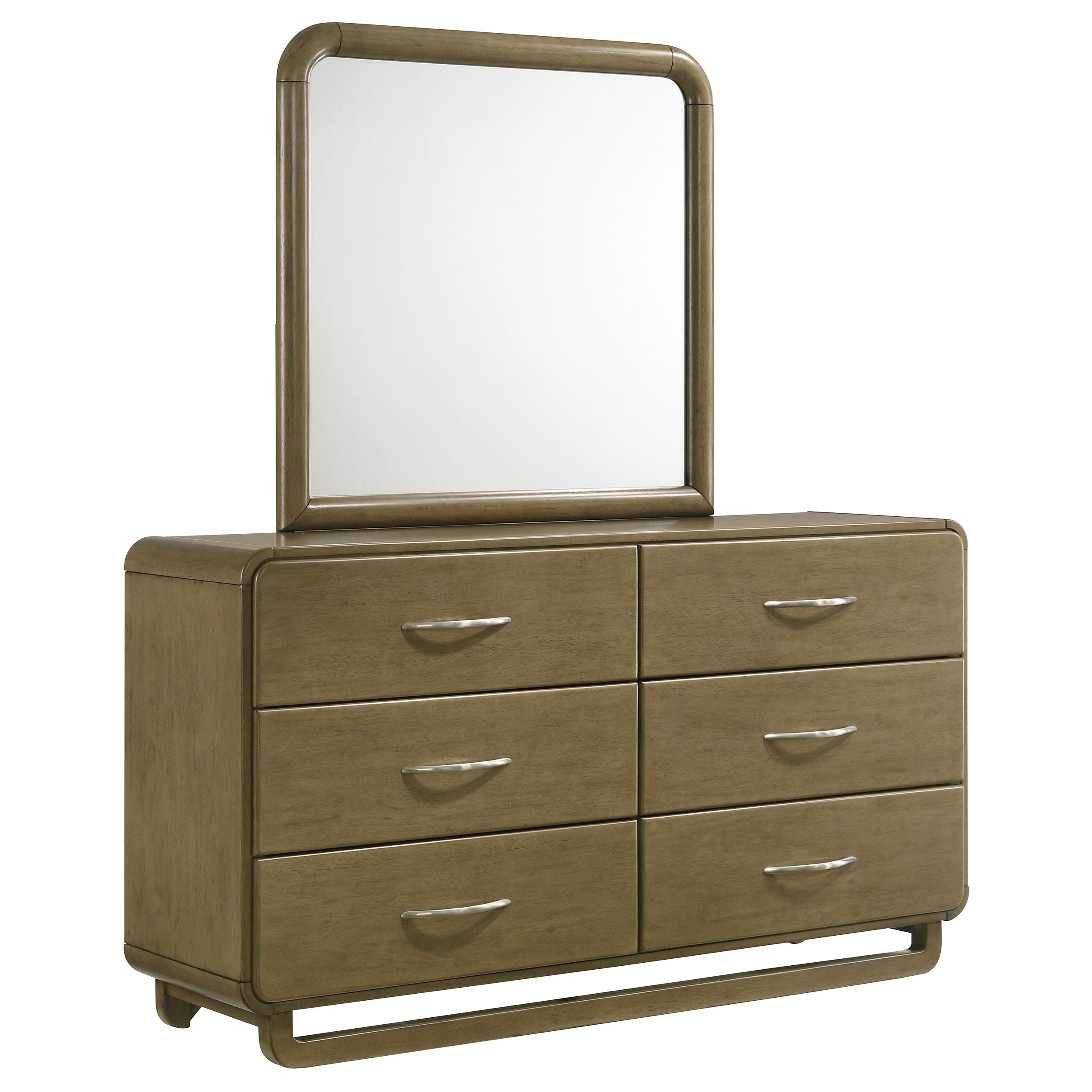 Best Furniture Outlet - Coaster - Amsbury 6-drawer Dresser and Mirror Nutmeg - 224273M