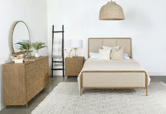 Best Furniture Outlet - Coaster - Arini 4-piece Eastern King Bedroom Set Cream and Sand Wash - 224301KECRM-S4