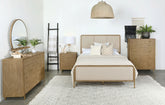 Best Furniture Outlet - Coaster - Arini 5-piece Eastern King Bedroom Set Cream and Sand Wash - 224301KECRM-S5
