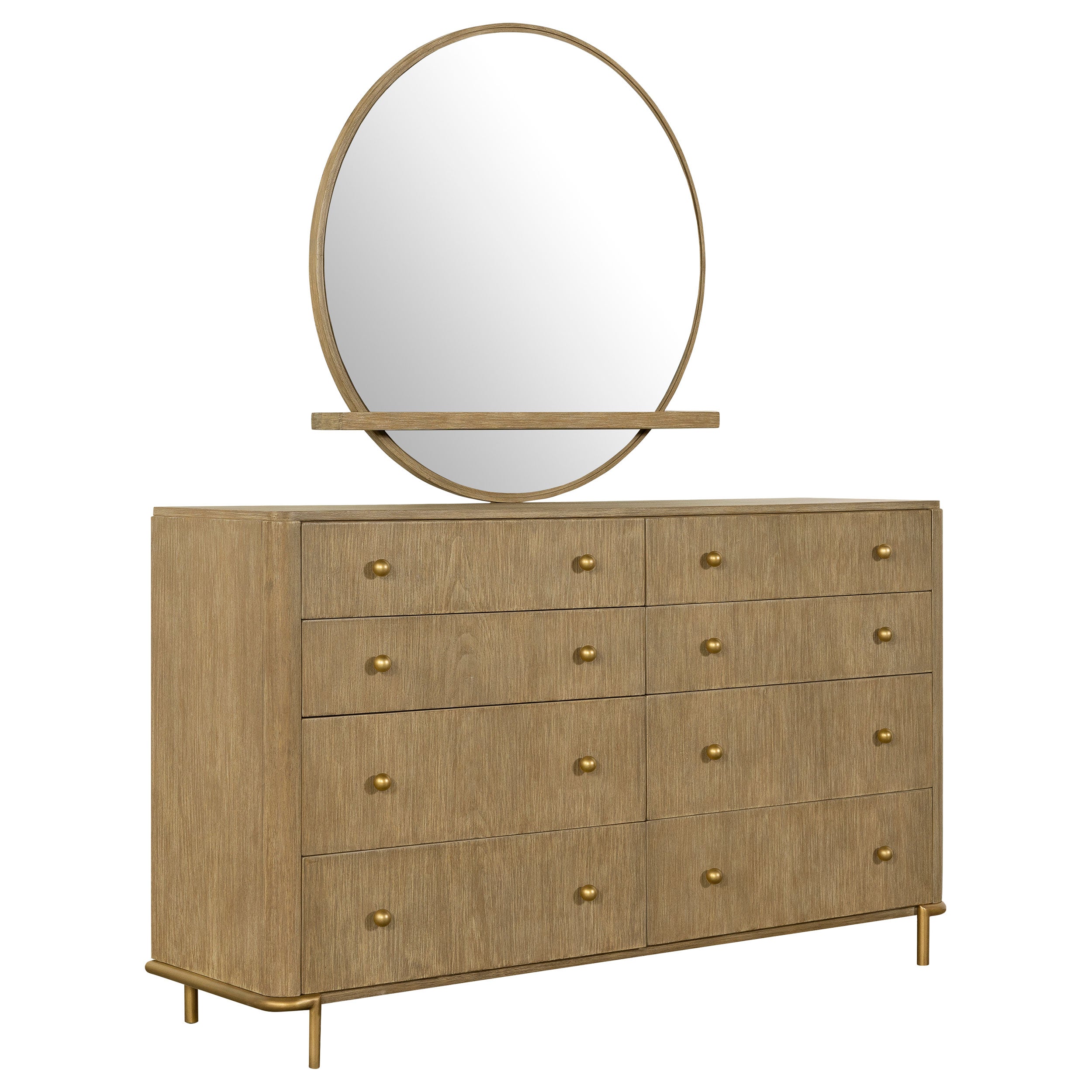 Best Furniture Outlet - Coaster - Arini 8-drawer Dresser with Mirror Sand Wash - 224303M