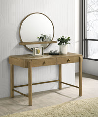 Best Furniture Outlet - Coaster - Arini 2-piece Makeup Vanity Table and Mirror Set Sand Wash - 224307-SET