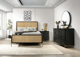 Best Furniture Outlet - Coaster - Arini 4-piece Eastern King Bedroom Set Black and Natural - 224330KE-S4