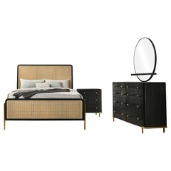 Arini 4-piece Queen Bedroom Set Black and Natural