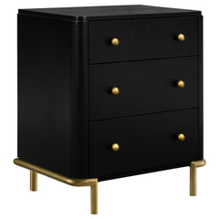 Best Furniture Outlet - Coaster - Arini 3-drawer Nightstand Black - 224332
