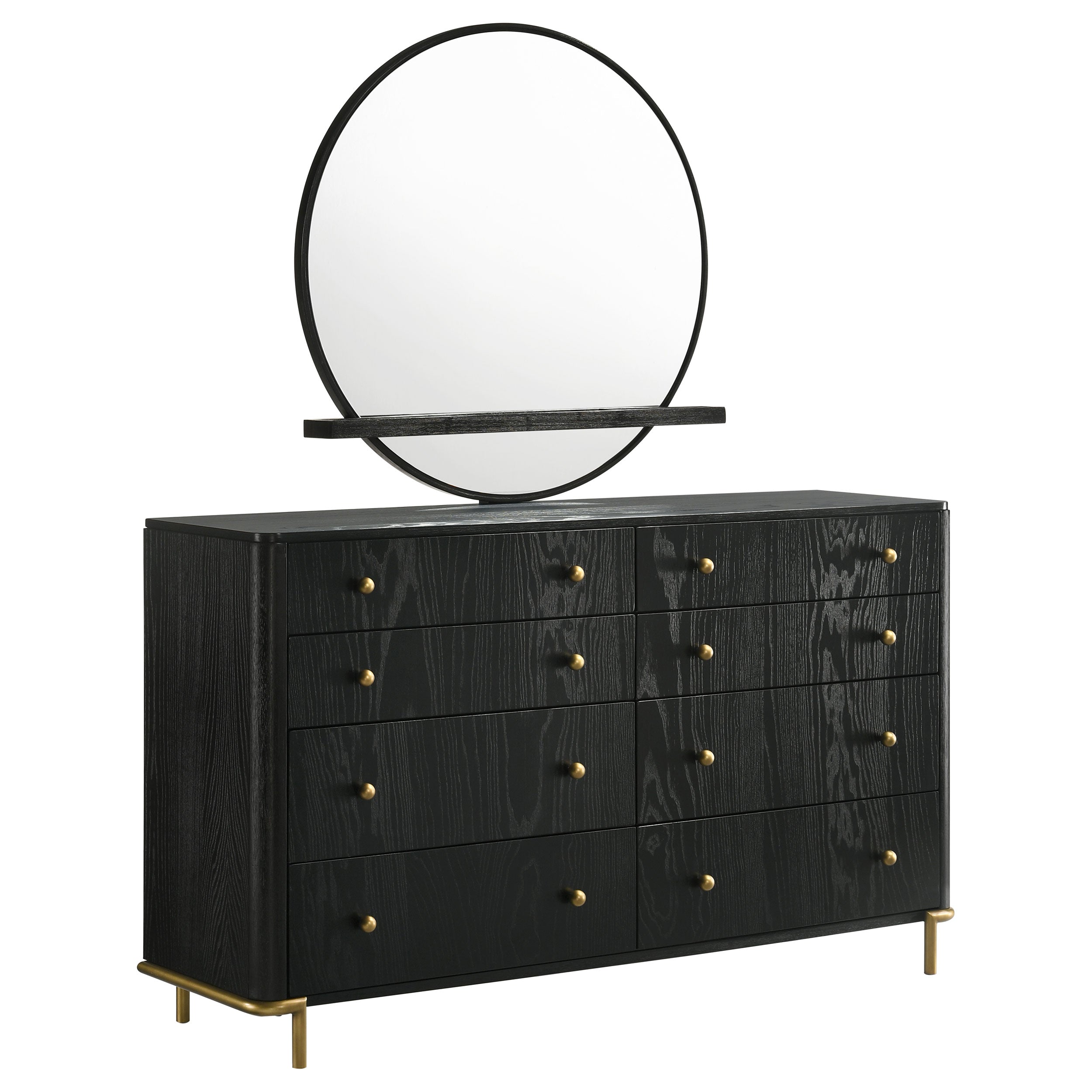 Best Furniture Outlet - Coaster - Arini 8-drawer Dresser with Mirror Black - 224333M