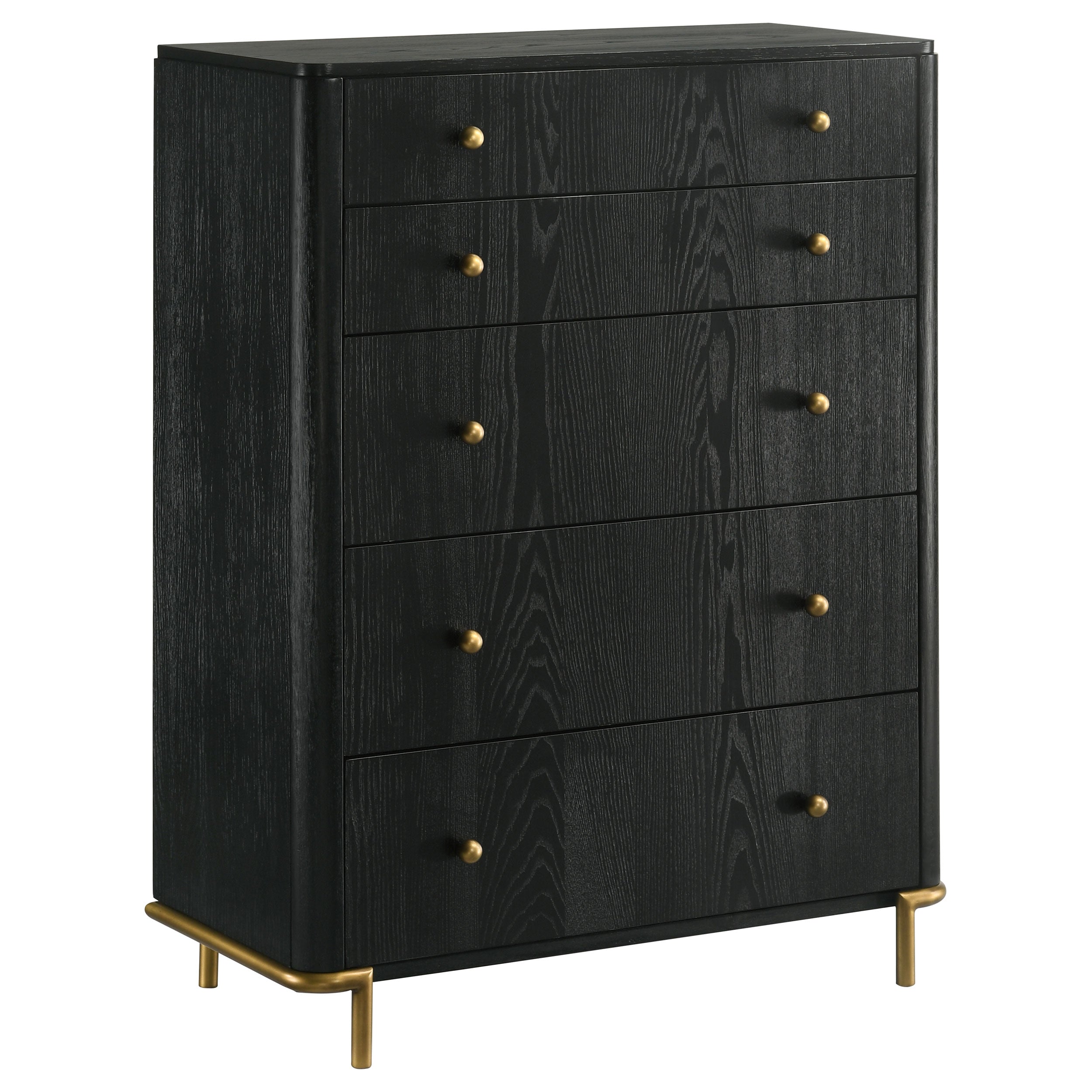 Best Furniture Outlet - Coaster - Arini 5-drawer Bedroom Chest Black - 224335