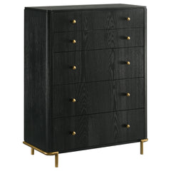 Best Furniture Outlet - Coaster - Arini 5-drawer Bedroom Chest Black - 224335
