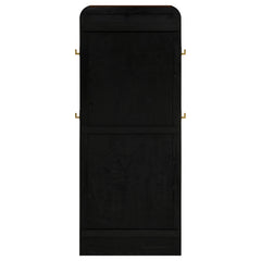 Arini Cane Weave Full Length Standing Floor Mirror Black