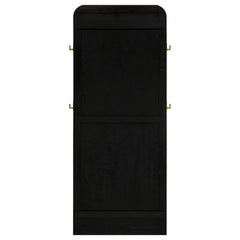 Arini Cane Weave Full Length Standing Floor Mirror Black
