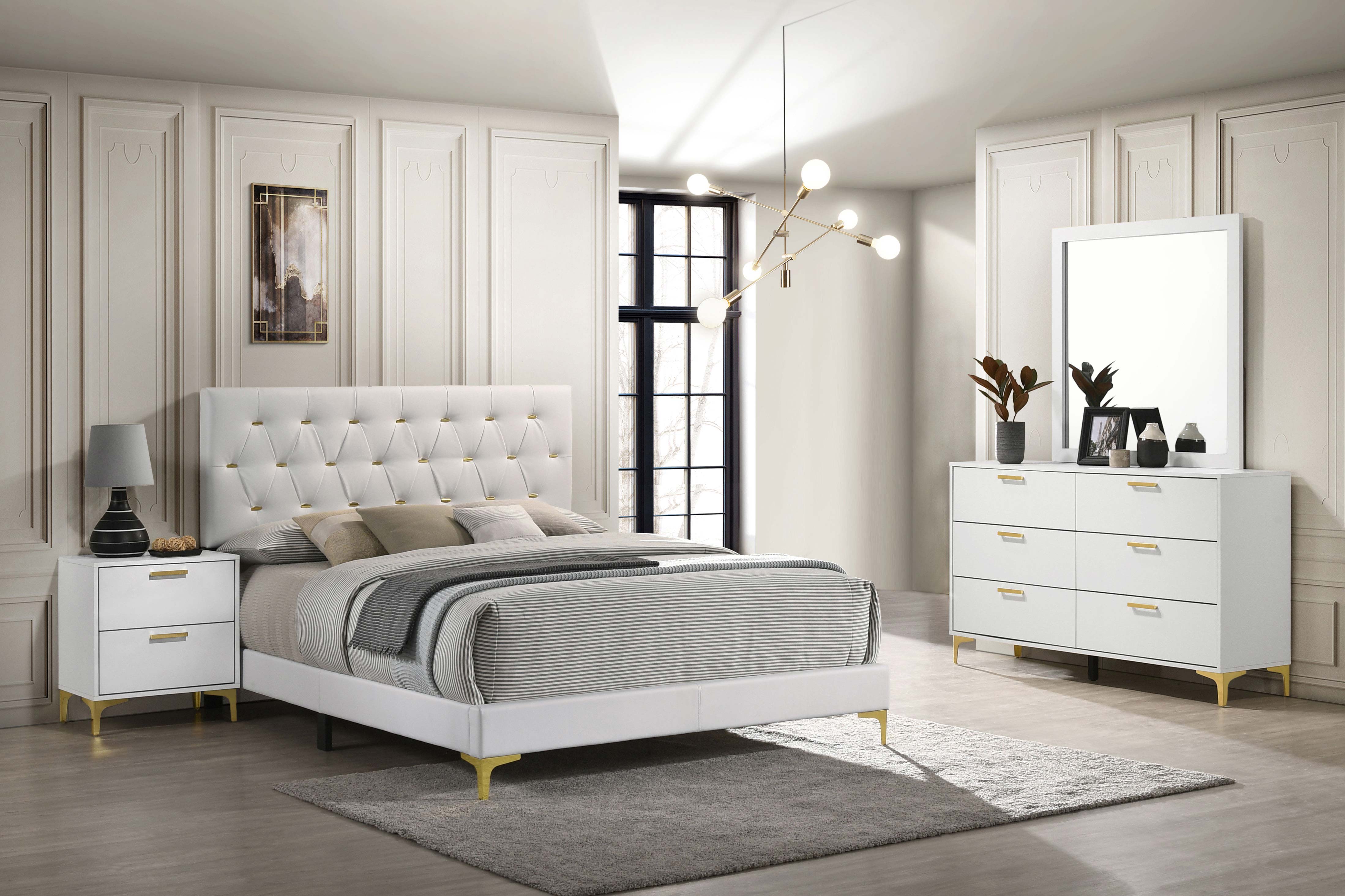 Best Furniture Outlet - Coaster - Kendall 4-piece Queen Bedroom Set White - 224401Q-S4