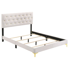 Best Furniture Outlet - Coaster - Kendall Upholstered Queen Panel Bed White - 224401Q