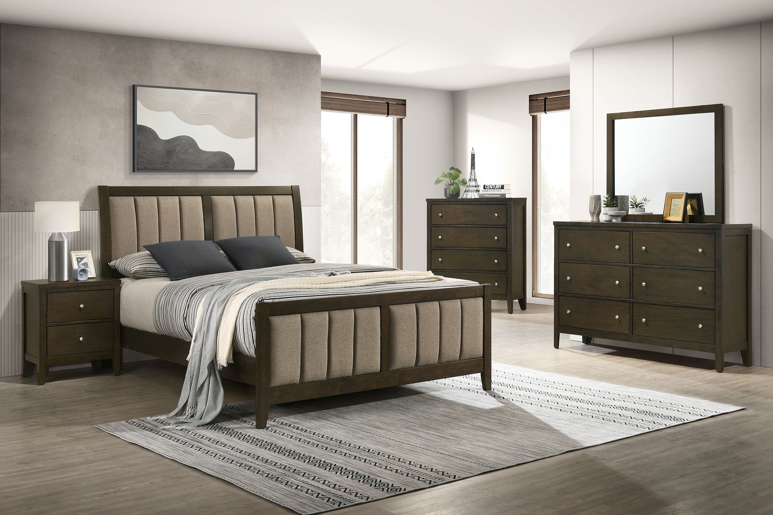 Best Furniture Outlet - Coaster - Wilkes 5-piece Eastern King Bedroom Set Dark Cocoa - 224421KE-S5