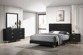 Best Furniture Outlet - Coaster - Kendall 4-piece California King Bedroom Set Black - 224451KW-S4