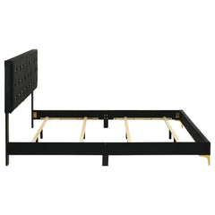 Kendall Upholstered California King Panel Bed Black