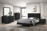 Best Furniture Outlet - Coaster - Kendall 5-piece Queen Bedroom Set Black - 224451Q-S5