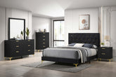 Best Furniture Outlet - Coaster - Kendall 5-piece Queen Bedroom Set Black - 224451Q-S5