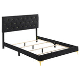 Best Furniture Outlet - Coaster - Kendall Upholstered Queen Panel Bed Black - 224451Q