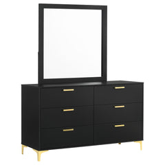 Best Furniture Outlet - Coaster - Kendall 6-drawer Dresser with Mirror Black - 224453M