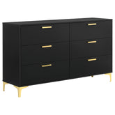 Best Furniture Outlet - Coaster - Kendall 6-drawer Dresser Black - 224453