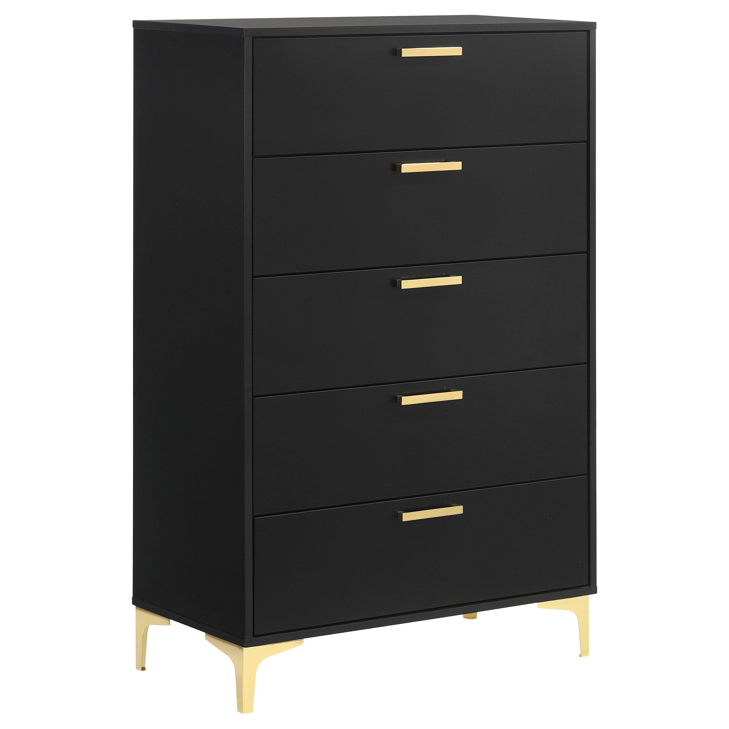 Best Furniture Outlet - Coaster - Kendall 5-drawer Bedroom Chest Black - 224455