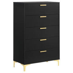 Best Furniture Outlet - Coaster - Kendall 5-drawer Bedroom Chest Black - 224455