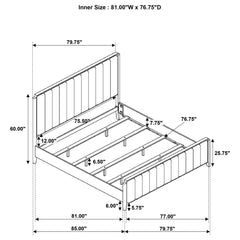 Brookmead 5-piece Upholstered Eastern King Bedroom Set Black