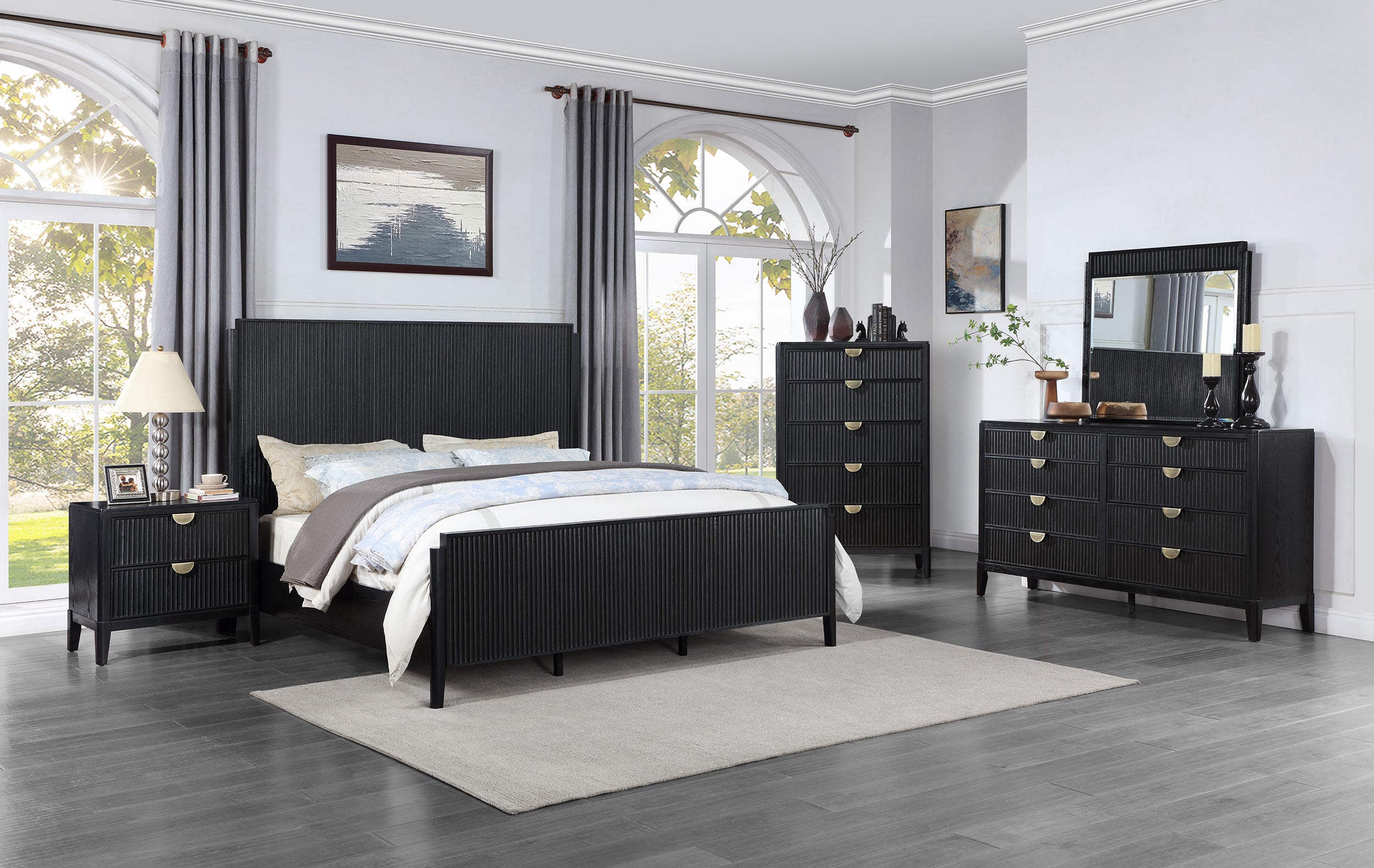 Best Furniture Outlet - Coaster - Brookmead 5-piece Eastern King Bedroom Set Black - 224711KE-S5