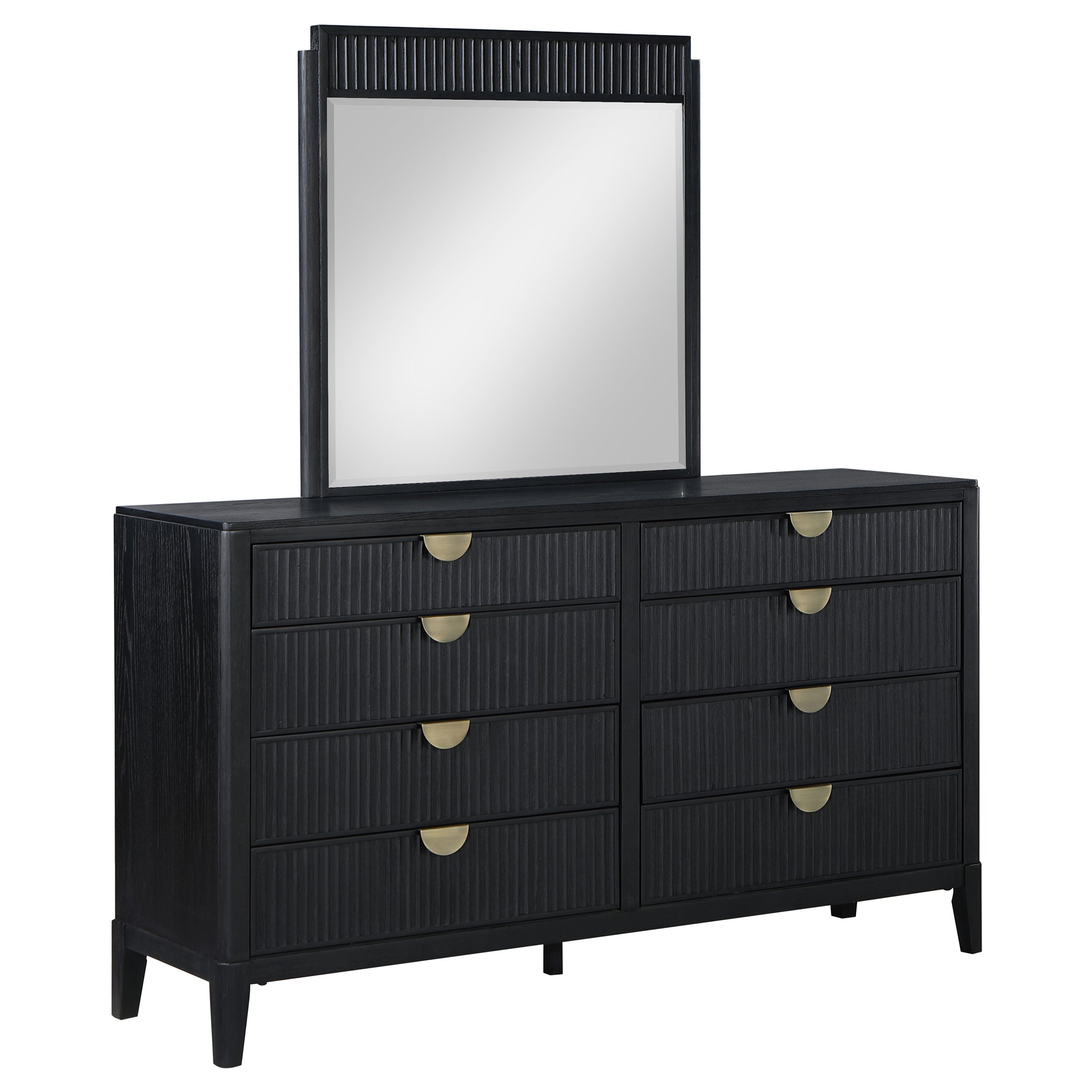 Best Furniture Outlet - Coaster - Brookmead 8-drawer Dresser with Mirror Black - 224713M