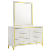 Best Furniture Outlet - Coaster - Lucia 6-drawer Dresser with Mirror White - 224733M