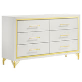Best Furniture Outlet - Coaster - Lucia 6-drawer Dresser Cabinet White - 224733