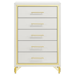 Lucia 5-drawer Bedroom Chest of Drawers White