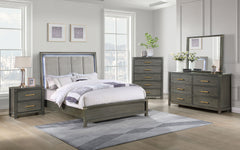 Best Furniture Outlet - Coaster - Kieran 5-piece Eastern King Bedroom Set Grey - 224741KE-S5