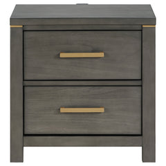 Kieran 2-drawer Nightstand Grey