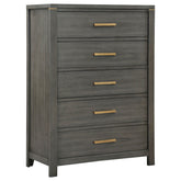 Best Furniture Outlet - Coaster - Kieran 5-drawer Bedroom Chest Grey - 224745