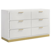 Best Furniture Outlet - Coaster - Caraway 6-drawer Dresser White - 224773